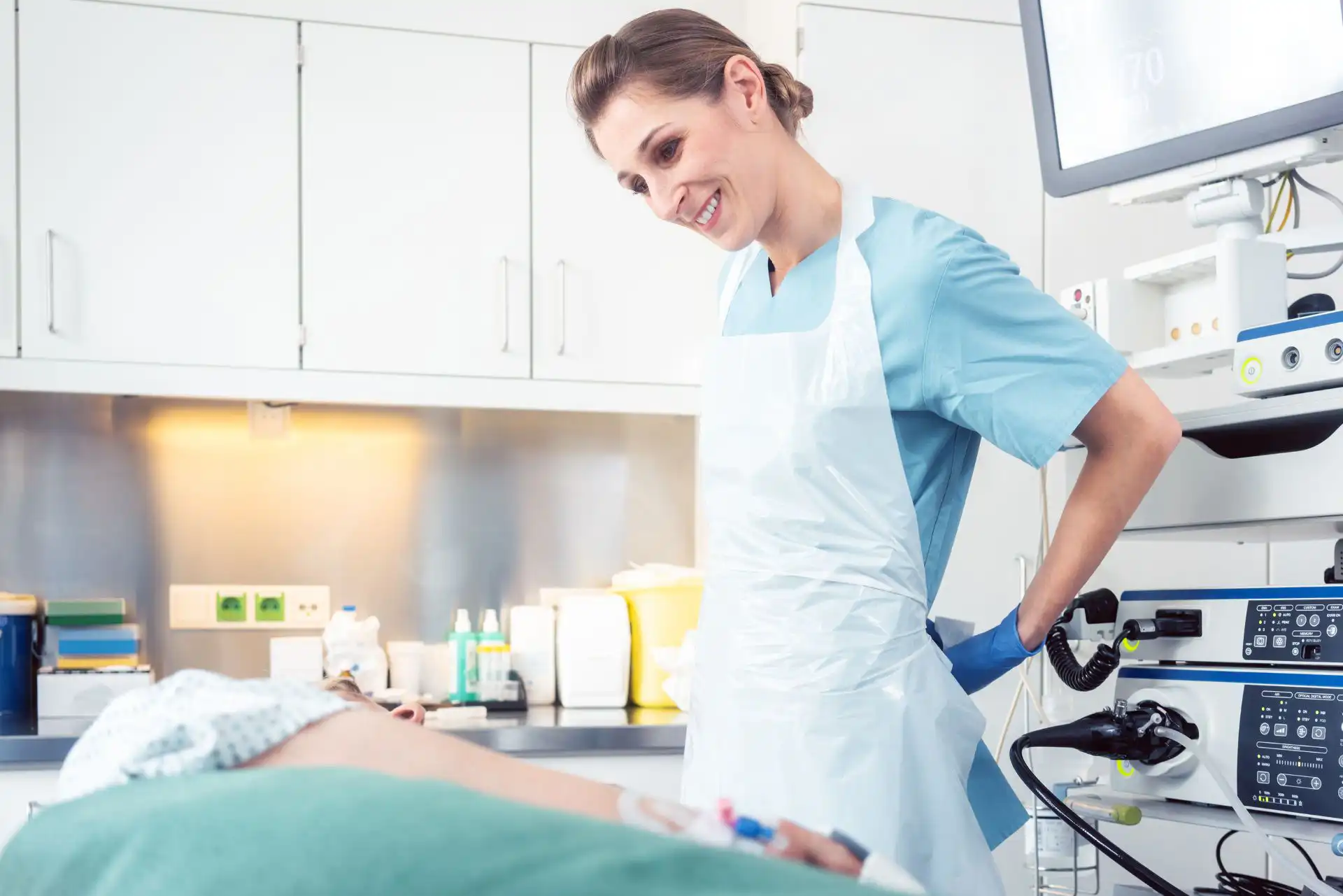 Nurse preparing